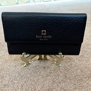 Kate Spade Black Southport Avenue Sandra Leather Wallet